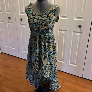 Tie back asymmetrical maxi dress